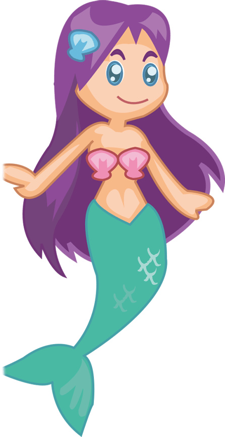 Lächelnde Comic-Meerjungfrau