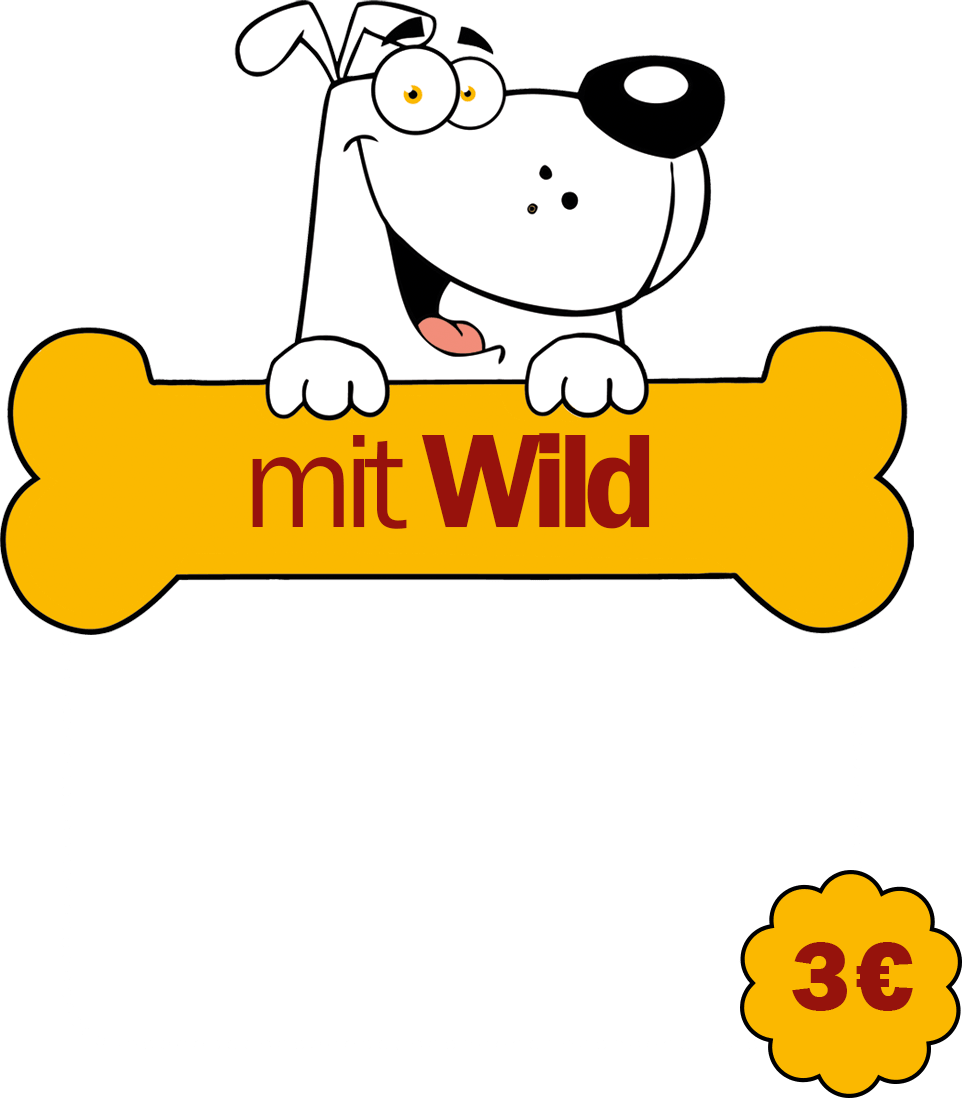 Lustige Hunde-Menükarte: Rinti Kennerfleisch