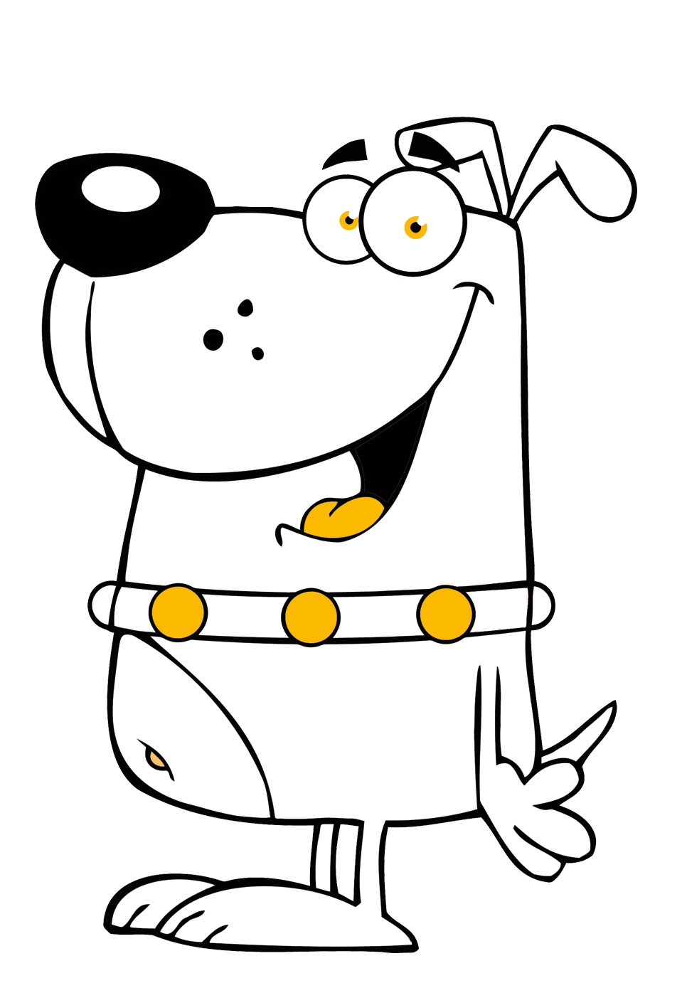 Fröhlicher gezeichneter Hund