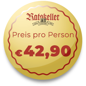 Ratskeller Leipzig – Preis pro Person 42,90 €