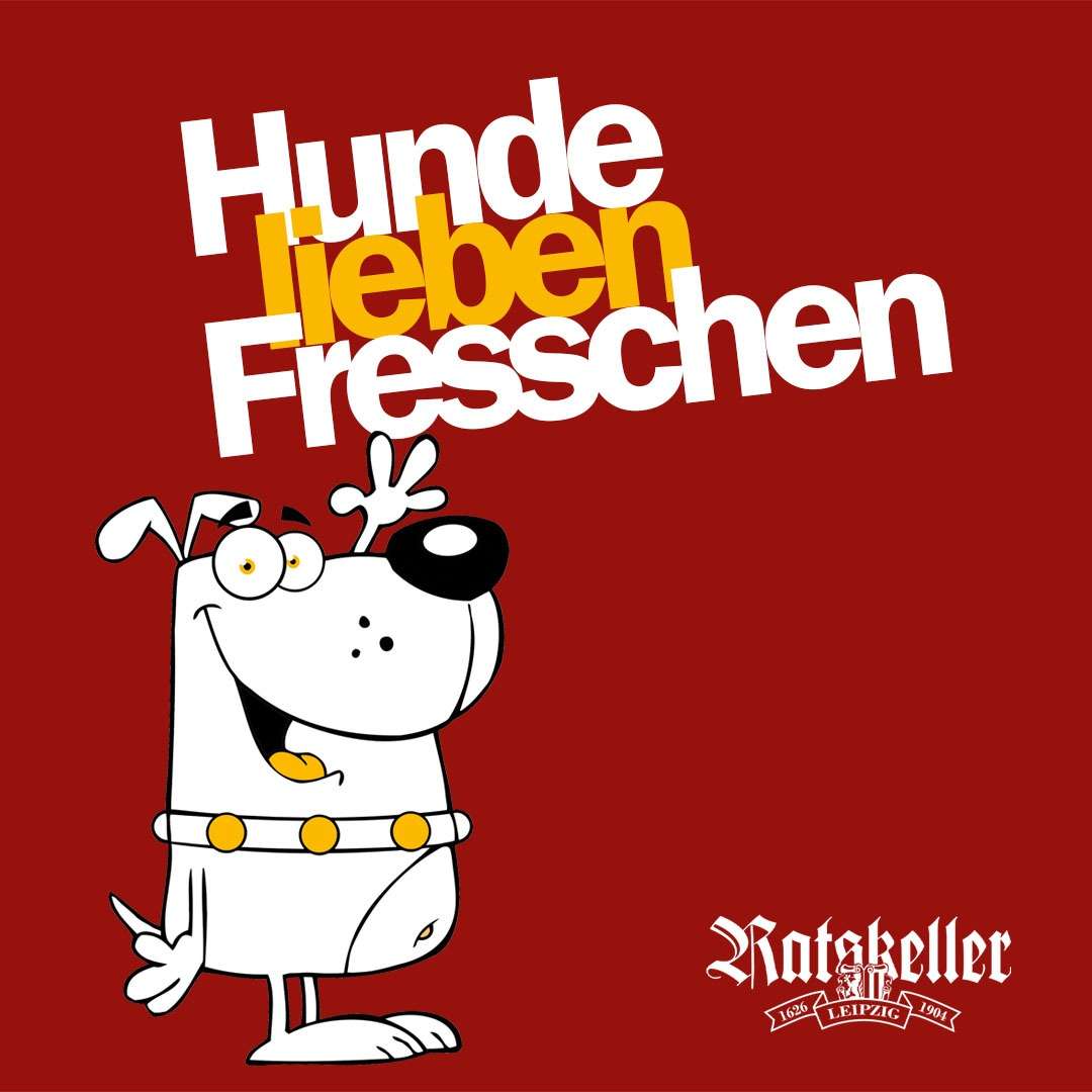 Schriftzug „Hunde lieben Fresschen“ - Hundespeisekarte